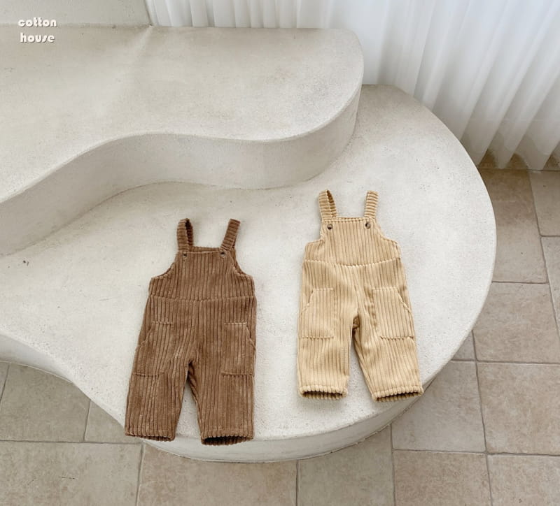 COTTON HOUSE - Korean Children Fashion - #Kfashion4kids - Big Rib Dungarees Pants - 8