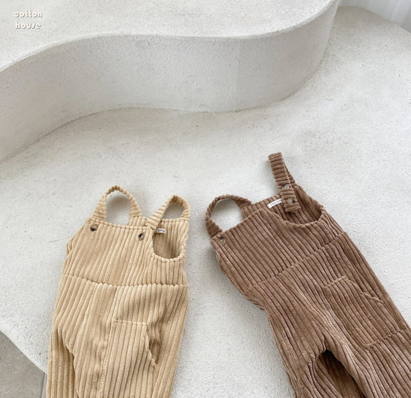 COTTON HOUSE - Korean Children Fashion - #Kfashion4kids - Big Rib Dungarees Pants - 9
