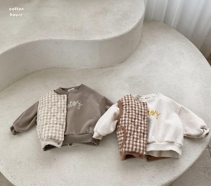 COTTON HOUSE - Korean Children Fashion - #Kfashion4kids - Check Bonding Vest - 10