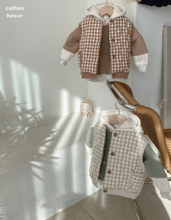 COTTON HOUSE - Korean Children Fashion - #Kfashion4kids - Check Bonding Vest - 9