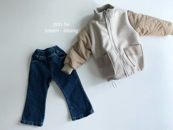 CREAM BBANG - Korean Children Fashion - #Kfashion4kids - Fleece Bootscut Jeans - 5