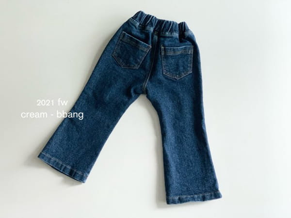 CREAM BBANG - Korean Children Fashion - #Kfashion4kids - Fleece Bootscut Jeans - 6