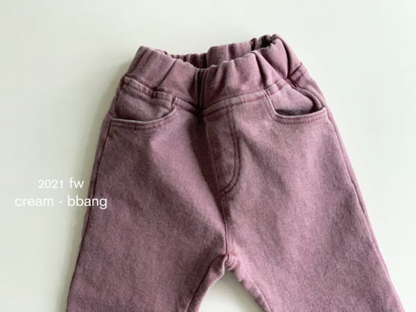 CREAM BBANG - Korean Children Fashion - #Kfashion4kids - Fleece Cotton Pigment Bootscut - 12