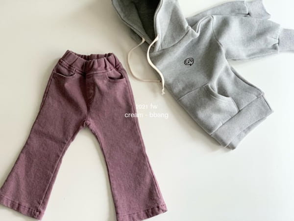 CREAM BBANG - Korean Children Fashion - #Kfashion4kids - Fleece Cotton Pigment Bootscut - 3