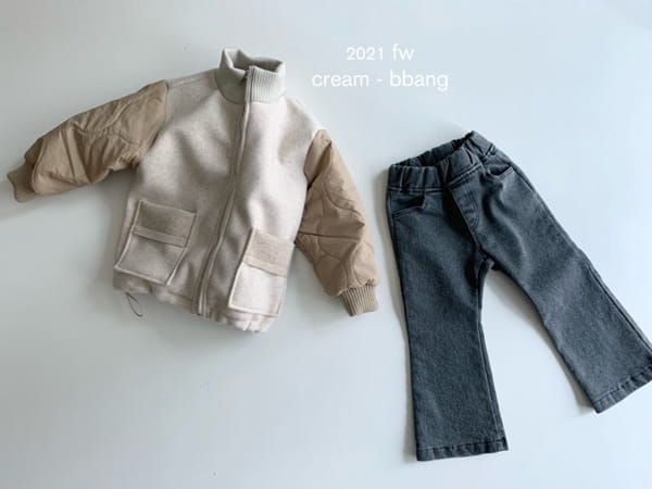 CREAM BBANG - Korean Children Fashion - #Kfashion4kids - Fleece Cotton Pigment Bootscut - 4