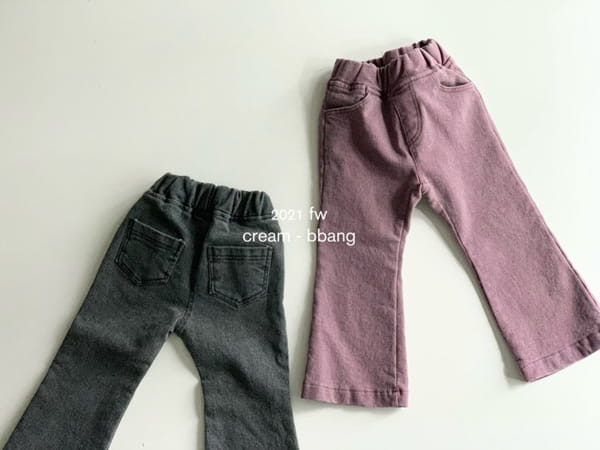 CREAM BBANG - Korean Children Fashion - #Kfashion4kids - Fleece Cotton Pigment Bootscut - 5