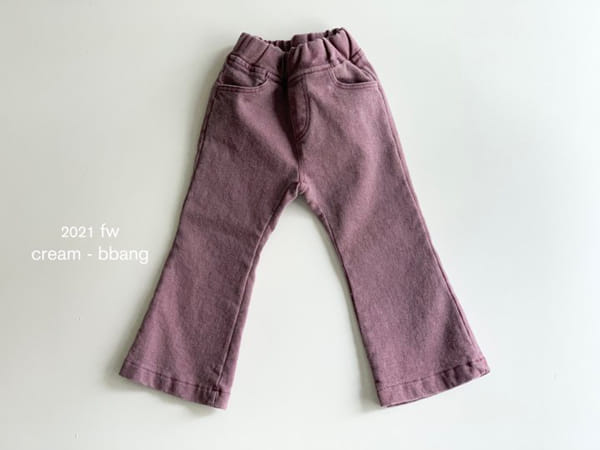 CREAM BBANG - Korean Children Fashion - #Kfashion4kids - Fleece Cotton Pigment Bootscut - 6