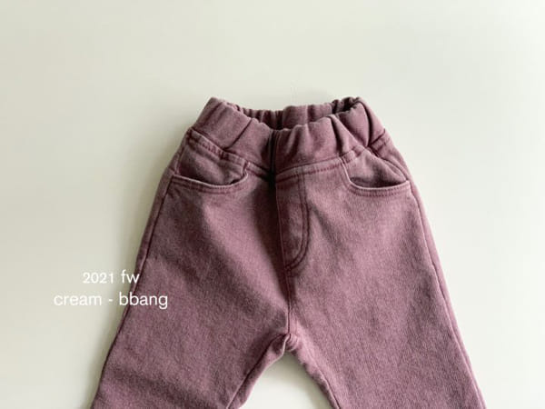CREAM BBANG - Korean Children Fashion - #Kfashion4kids - Fleece Cotton Pigment Bootscut - 7