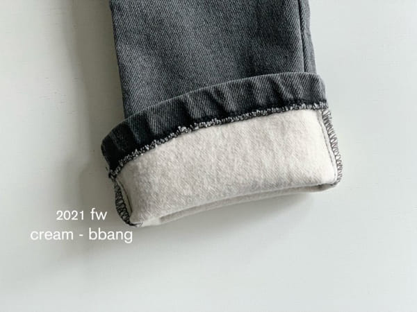 CREAM BBANG - Korean Children Fashion - #Kfashion4kids - Fleece Cotton Pigment Bootscut - 8