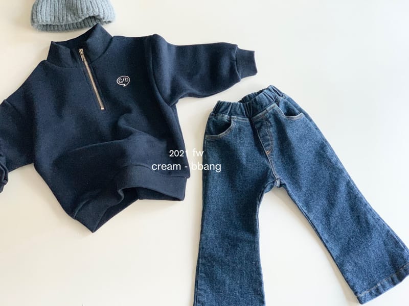CREAM BBANG - Korean Children Fashion - #Kfashion4kids - Anorak Embroidery Fleece Sweatshirt - 2