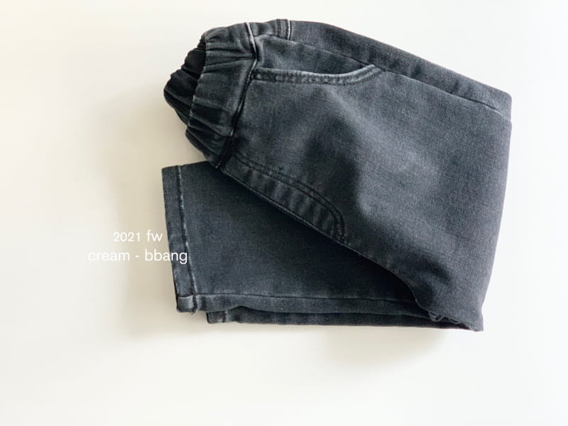 CREAM BBANG - Korean Children Fashion - #Kfashion4kids - Plan Tipple Fleece Jeans