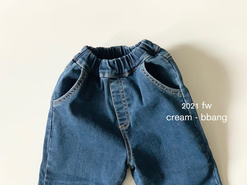 CREAM BBANG - Korean Children Fashion - #Kfashion4kids - Plan Tipple Fleece Jeans - 10
