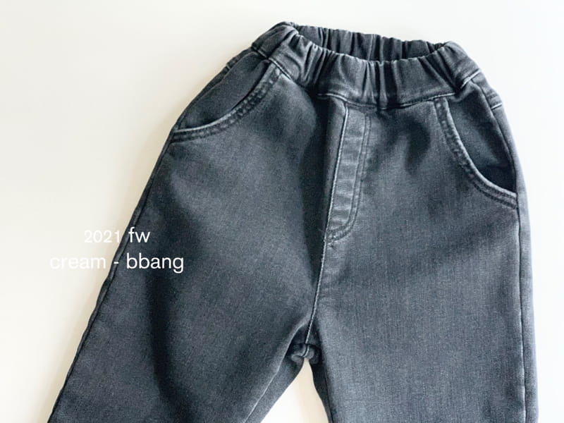 CREAM BBANG - Korean Children Fashion - #Kfashion4kids - Plan Tipple Fleece Jeans - 11