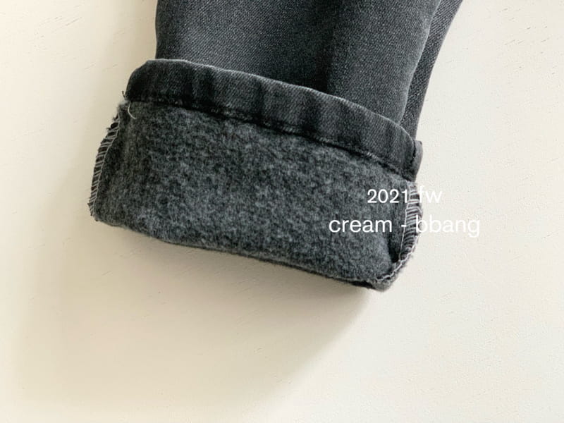 CREAM BBANG - Korean Children Fashion - #Kfashion4kids - Plan Tipple Fleece Jeans - 2