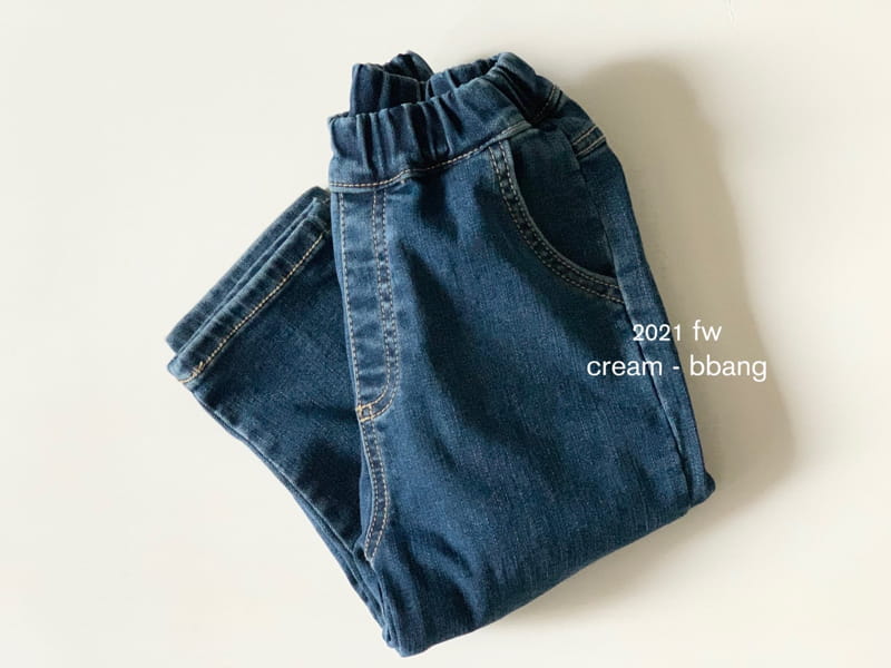 CREAM BBANG - Korean Children Fashion - #Kfashion4kids - Plan Tipple Fleece Jeans - 3
