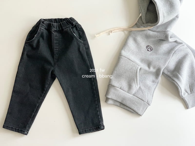 CREAM BBANG - Korean Children Fashion - #Kfashion4kids - Plan Tipple Fleece Jeans - 4