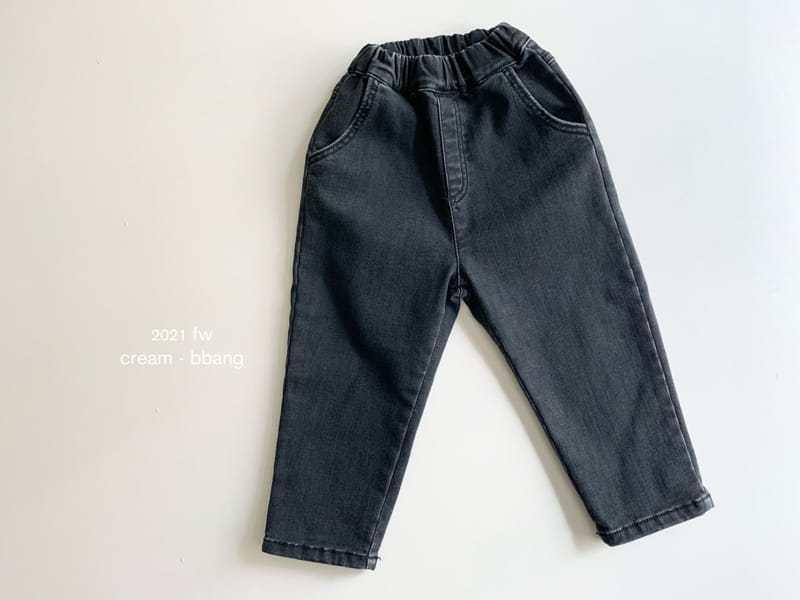 CREAM BBANG - Korean Children Fashion - #Kfashion4kids - Plan Tipple Fleece Jeans - 7