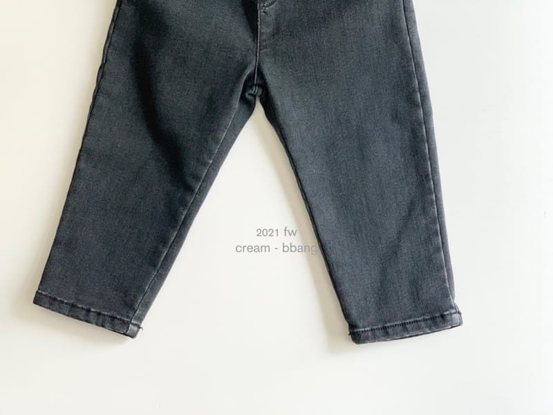 CREAM BBANG - Korean Children Fashion - #Kfashion4kids - Plan Tipple Fleece Jeans - 9