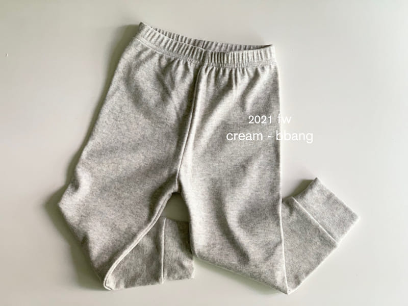 CREAM BBANG - Korean Children Fashion - #Kfashion4kids - Fleece Jogger Leggings - 8