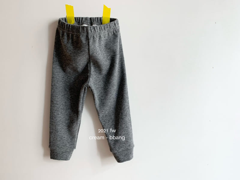 CREAM BBANG - Korean Children Fashion - #Kfashion4kids - Fleece Jogger Leggings - 9