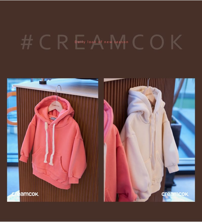 CREAMCOK - Korean Children Fashion - #Kfashion4kids - Simple Fleece Hoody - 9