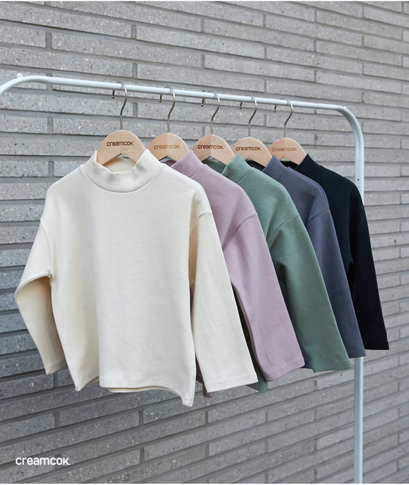 CREAMCOK - Korean Children Fashion - #Kfashion4kids - Cloud Half Turtleneck Tee - 11