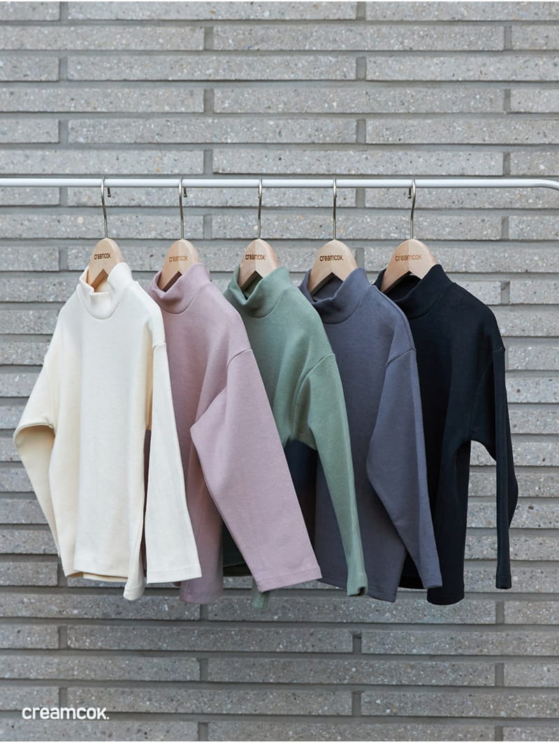 CREAMCOK - Korean Children Fashion - #Kfashion4kids - Cloud Half Turtleneck Tee - 2