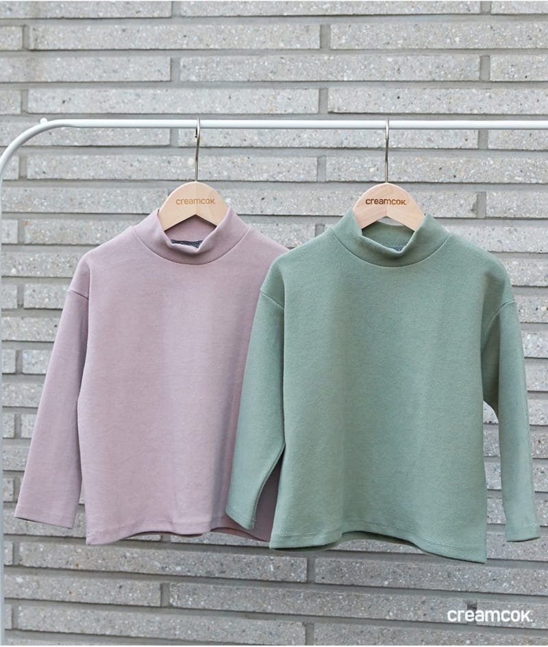 CREAMCOK - Korean Children Fashion - #Kfashion4kids - Cloud Half Turtleneck Tee - 3