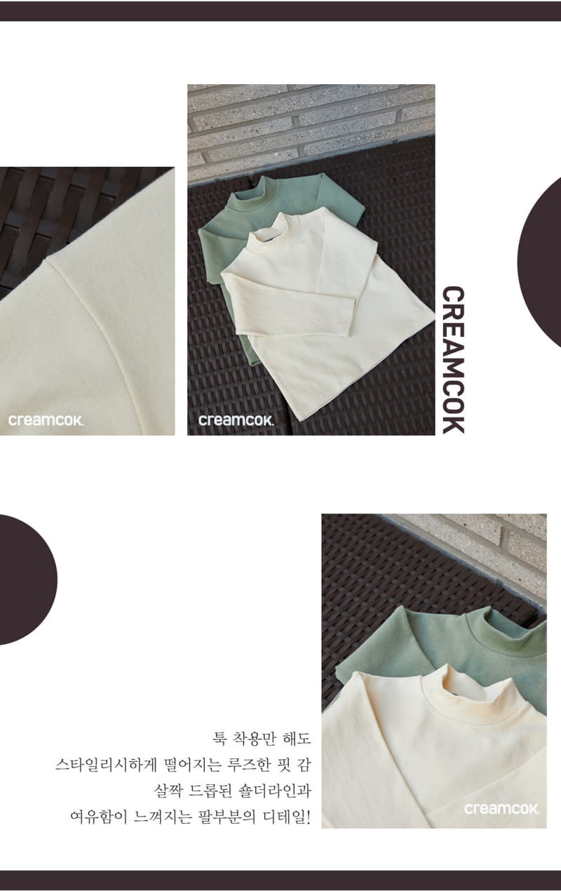 CREAMCOK - Korean Children Fashion - #Kfashion4kids - Cloud Half Turtleneck Tee - 5