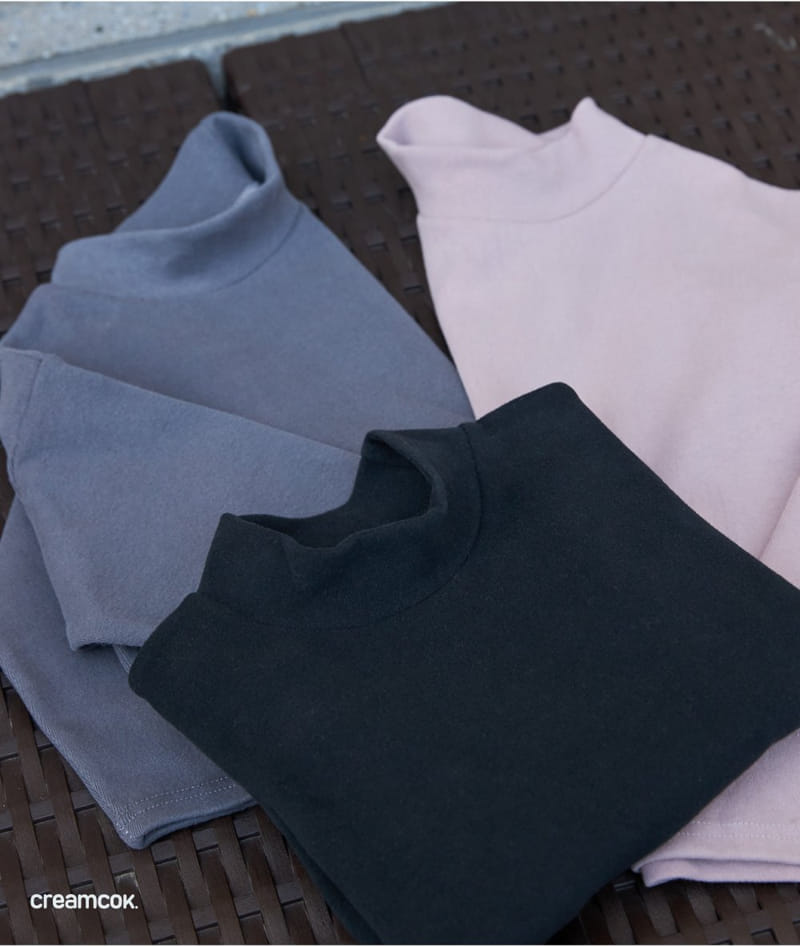 CREAMCOK - Korean Children Fashion - #Kfashion4kids - Cloud Half Turtleneck Tee - 7
