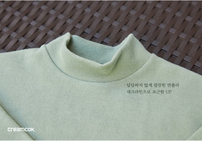 CREAMCOK - Korean Children Fashion - #Kfashion4kids - Cloud Half Turtleneck Tee - 8