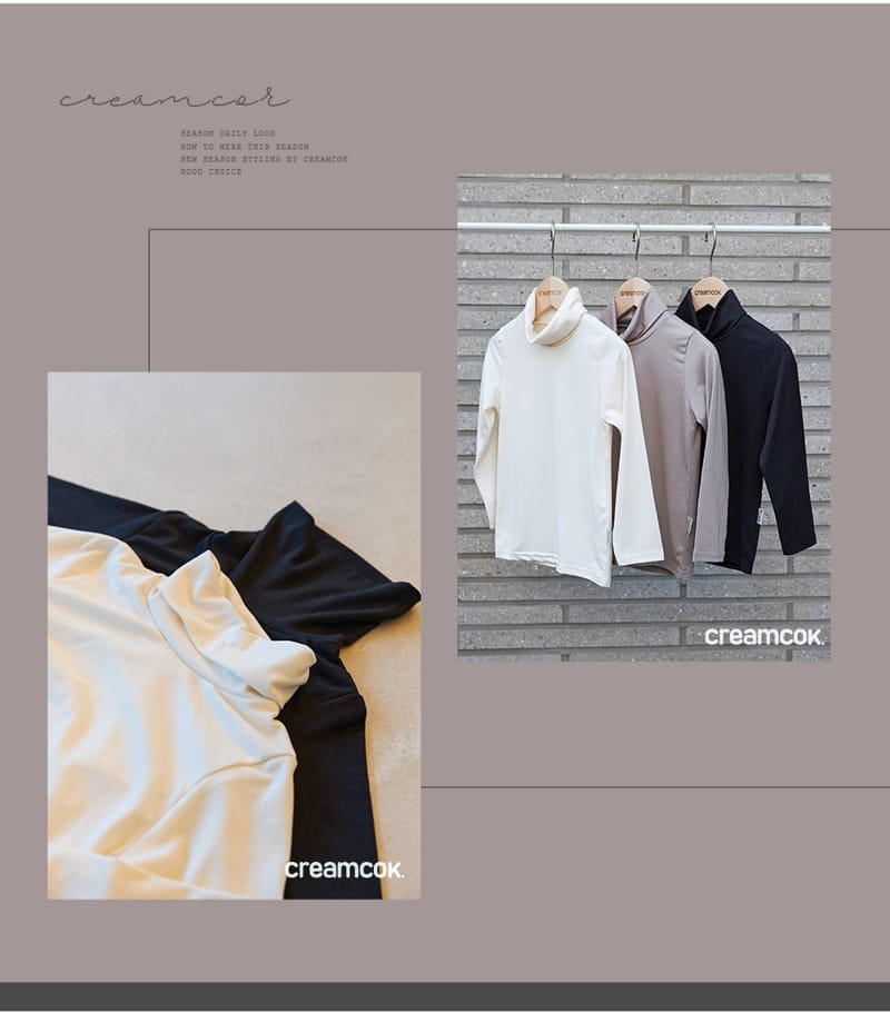 CREAMCOK - Korean Children Fashion - #Kfashion4kids - 37 5 Turtleneck Tee - 10