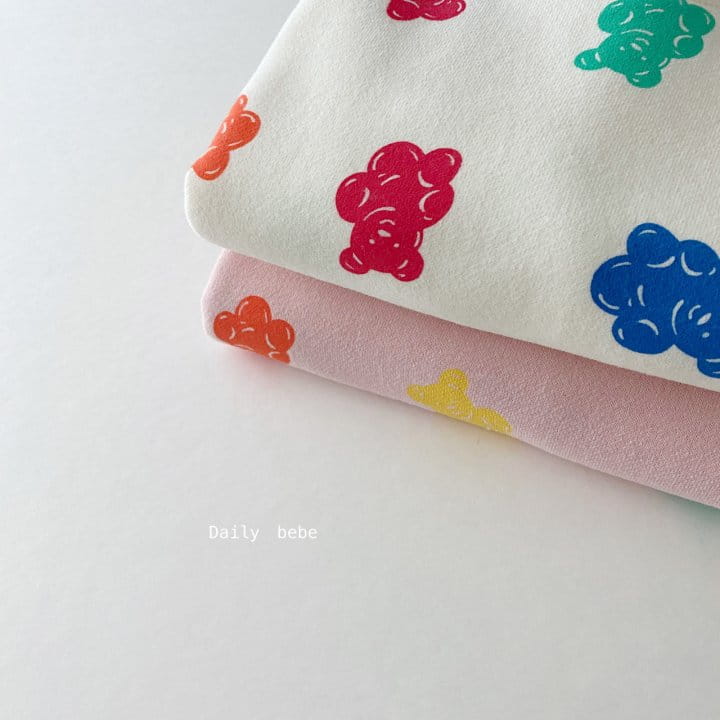 DAILY BEBE - Korean Children Fashion - #Kfashion4kids - Jelly Bear Top Bottom Set - 5