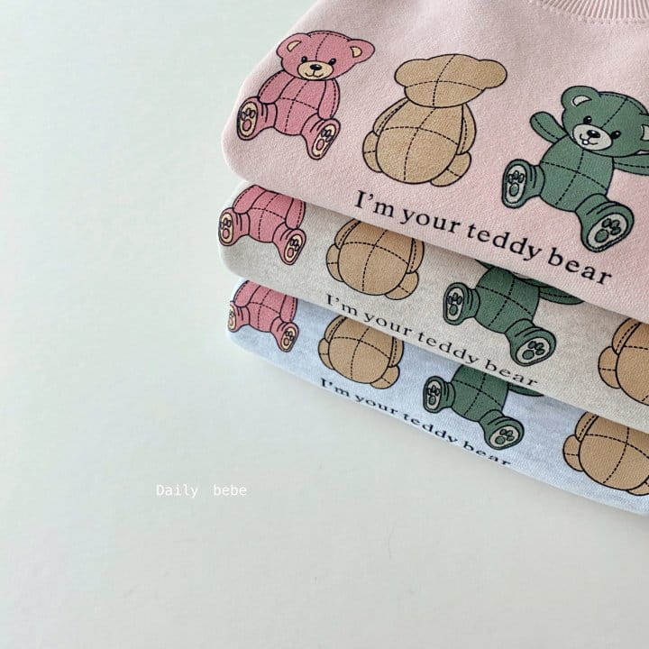 DAILY BEBE - Korean Children Fashion - #Kfashion4kids - Four Bears Sweatshirt - 10