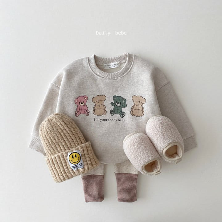 DAILY BEBE - Korean Children Fashion - #Kfashion4kids - Four Bears Sweatshirt - 3