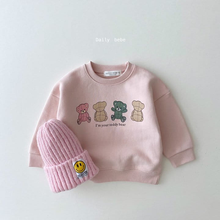 DAILY BEBE - Korean Children Fashion - #Kfashion4kids - Four Bears Sweatshirt - 5