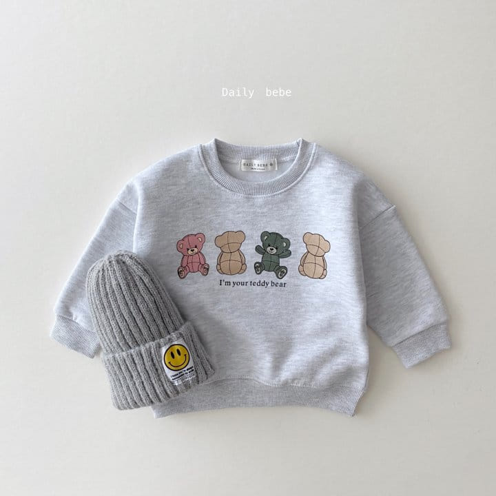 DAILY BEBE - Korean Children Fashion - #Kfashion4kids - Four Bears Sweatshirt - 7