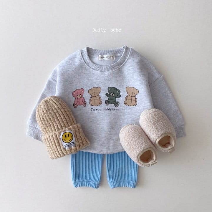 DAILY BEBE - Korean Children Fashion - #Kfashion4kids - Four Bears Sweatshirt - 8