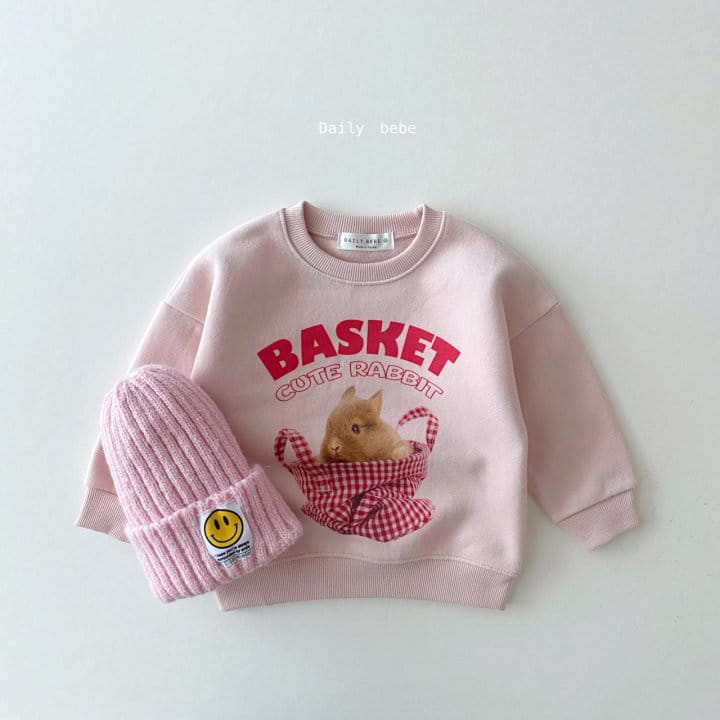 DAILY BEBE - Korean Children Fashion - #Kfashion4kids - Rabbit Basket Sweatshirt - 2