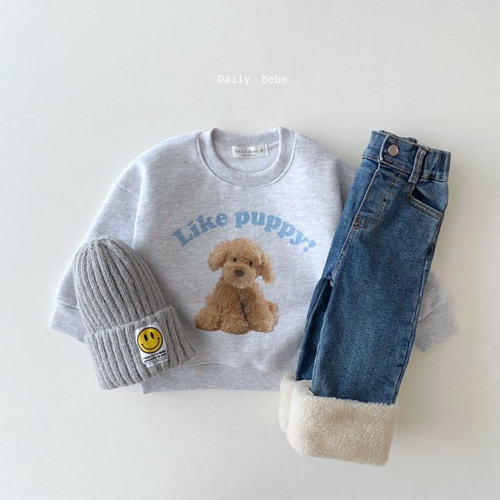DAILY BEBE - Korean Children Fashion - #Kfashion4kids - Puppy Sweatshirt - 10