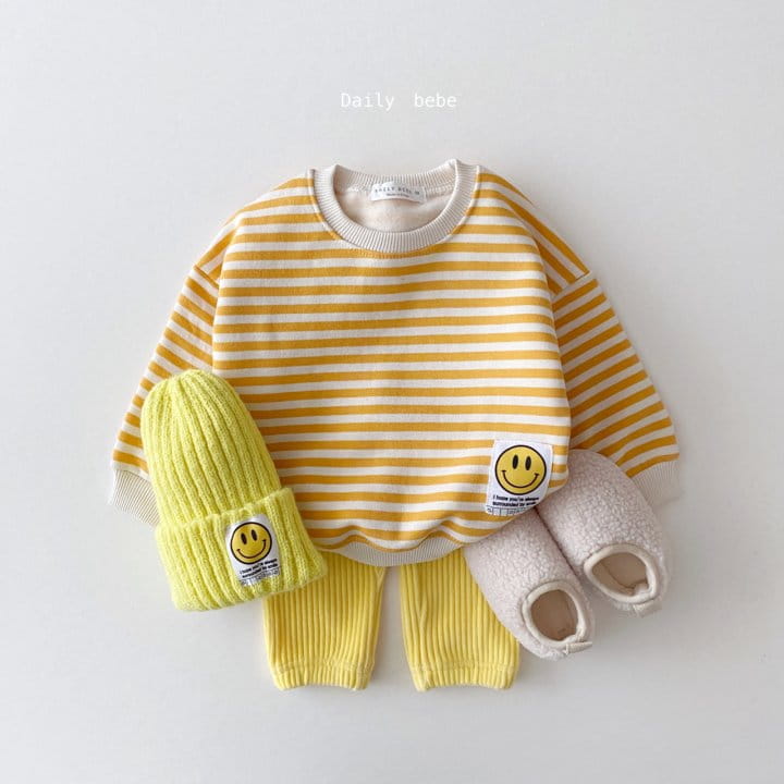 DAILY BEBE - Korean Children Fashion - #Kfashion4kids - Patch Stripes Sweatshrit - 2