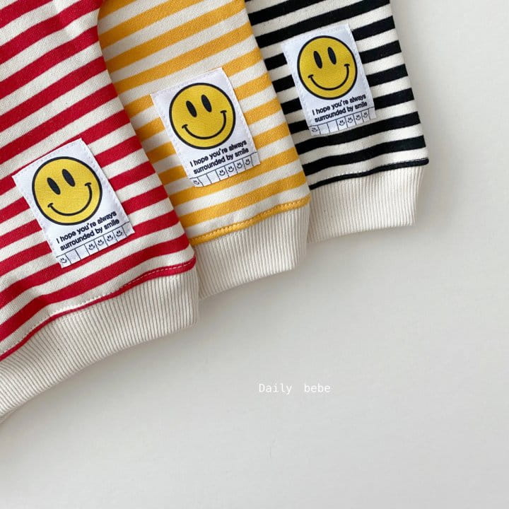 DAILY BEBE - Korean Children Fashion - #Kfashion4kids - Patch Stripes Sweatshrit - 5