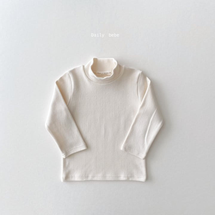 DAILY BEBE - Korean Children Fashion - #Kfashion4kids - Stick Half Turtleneck Tee