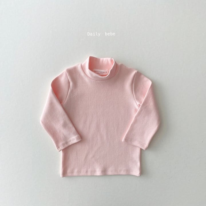 DAILY BEBE - Korean Children Fashion - #Kfashion4kids - Stick Half Turtleneck Tee - 2