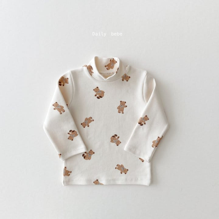 DAILY BEBE - Korean Children Fashion - #Kfashion4kids - Stick Half Turtleneck Tee - 4