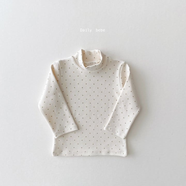 DAILY BEBE - Korean Children Fashion - #Kfashion4kids - Stick Half Turtleneck Tee - 5