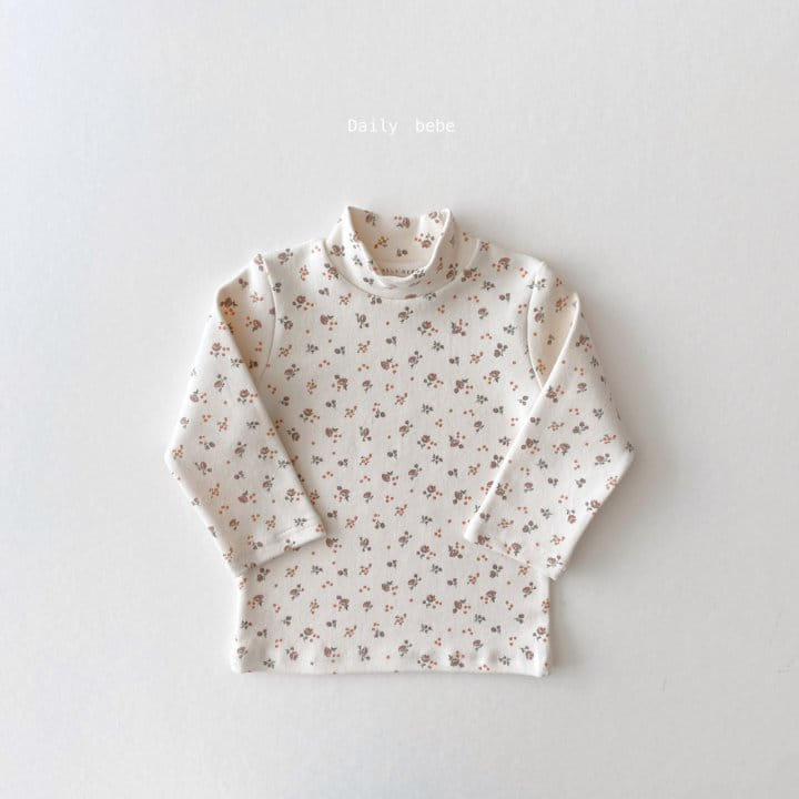 DAILY BEBE - Korean Children Fashion - #Kfashion4kids - Stick Half Turtleneck Tee - 6