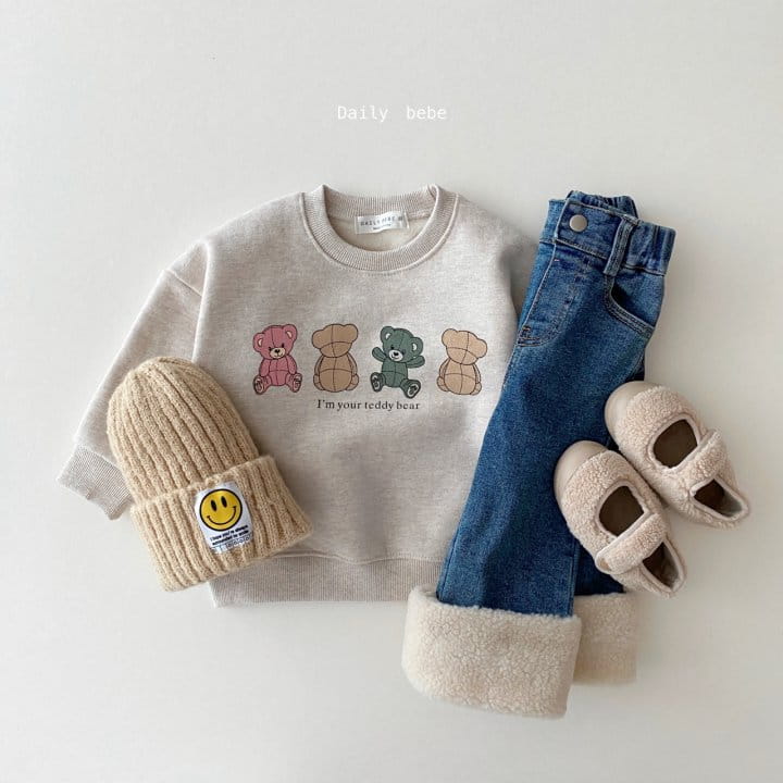 DAILY BEBE - Korean Children Fashion - #Kfashion4kids - Fleece Jeans - 6
