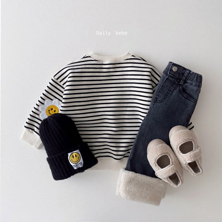 DAILY BEBE - Korean Children Fashion - #Kfashion4kids - Fleece Jeans - 8