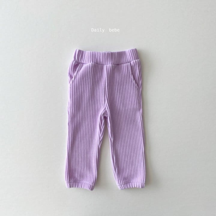 DAILY BEBE - Korean Children Fashion - #Kfashion4kids - Veloure Jogger Pants - 3